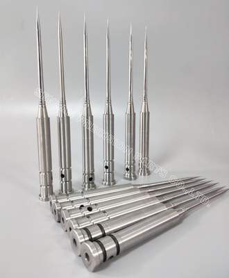 SS440C ছাঁচ কোর পিন সন্নিবেশ পিন + / - 0.005 মিমি সঙ্গে মেডিকেল ট্রান্সফার পাইপেটের জন্য